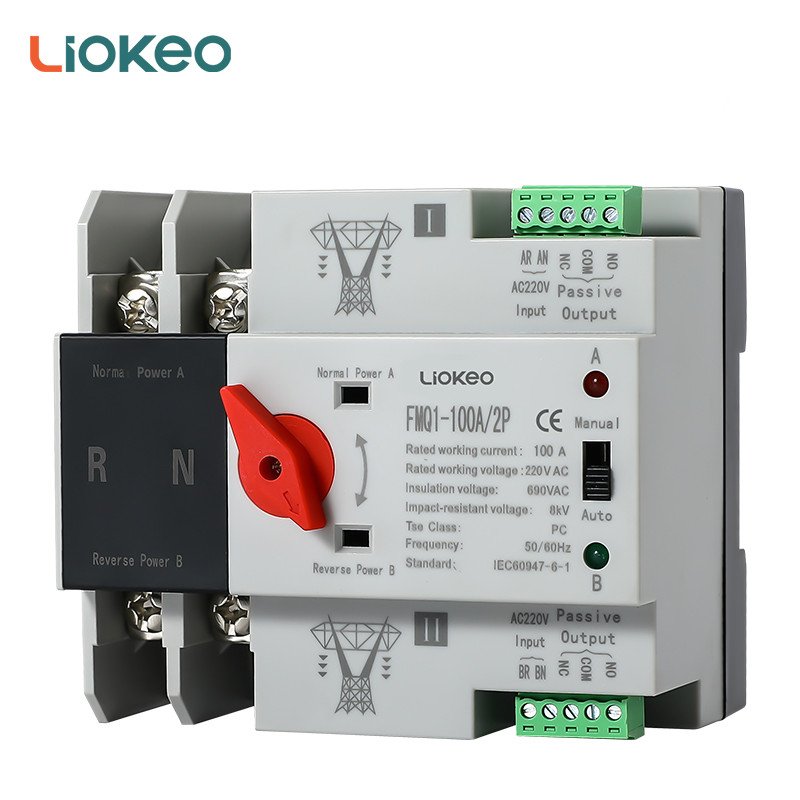 ATS Dual Power Automatic Switch the Inverter Switches to the Mains. 220V 110V Automatic Switch
