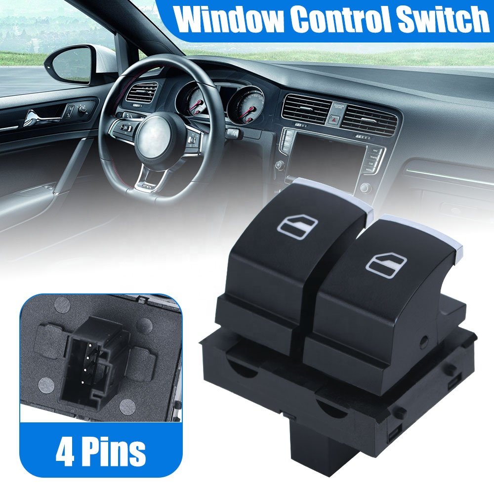 Window Control Switch Button Driver Side for VW Eos Golf MK5 MK6 GTI 2 Door Scirocco Tiguan Polo 5K3 959 857/5K3 959 857 a B
