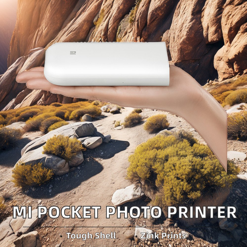 Xiaomi Mijia MI Portable Mini Pocket Photo Printer Kit BT Wireless Thermal USB Interface for Mobile Phone Use Printed on Paper