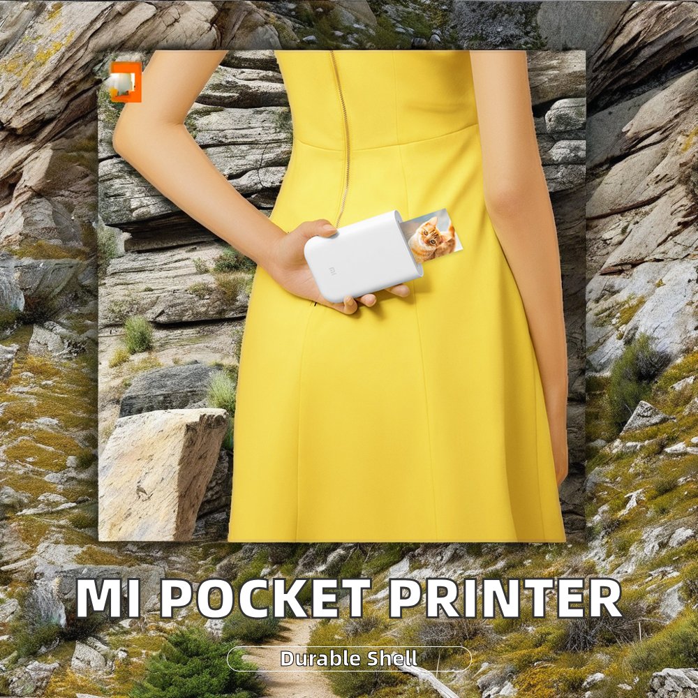 Xiaomi Mijia MI Portable Mini Pocket Photo Printer Kit BT Wireless Thermal USB Interface for Mobile Phone Use Printed on Paper