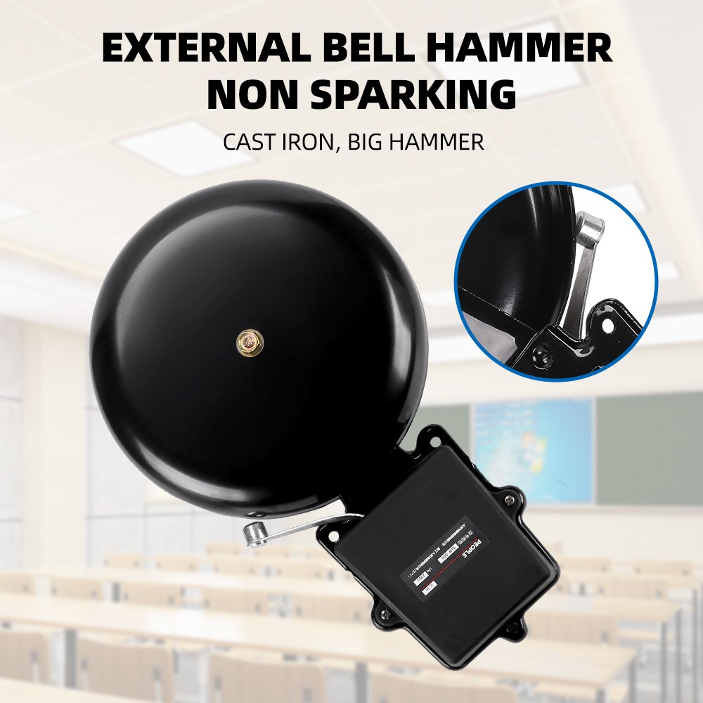 Auto Bell Ring Timer Controller School Bell 220V ZYT08 with Ring Bell ,80 Times One Day,10 Inch ,12 Inch