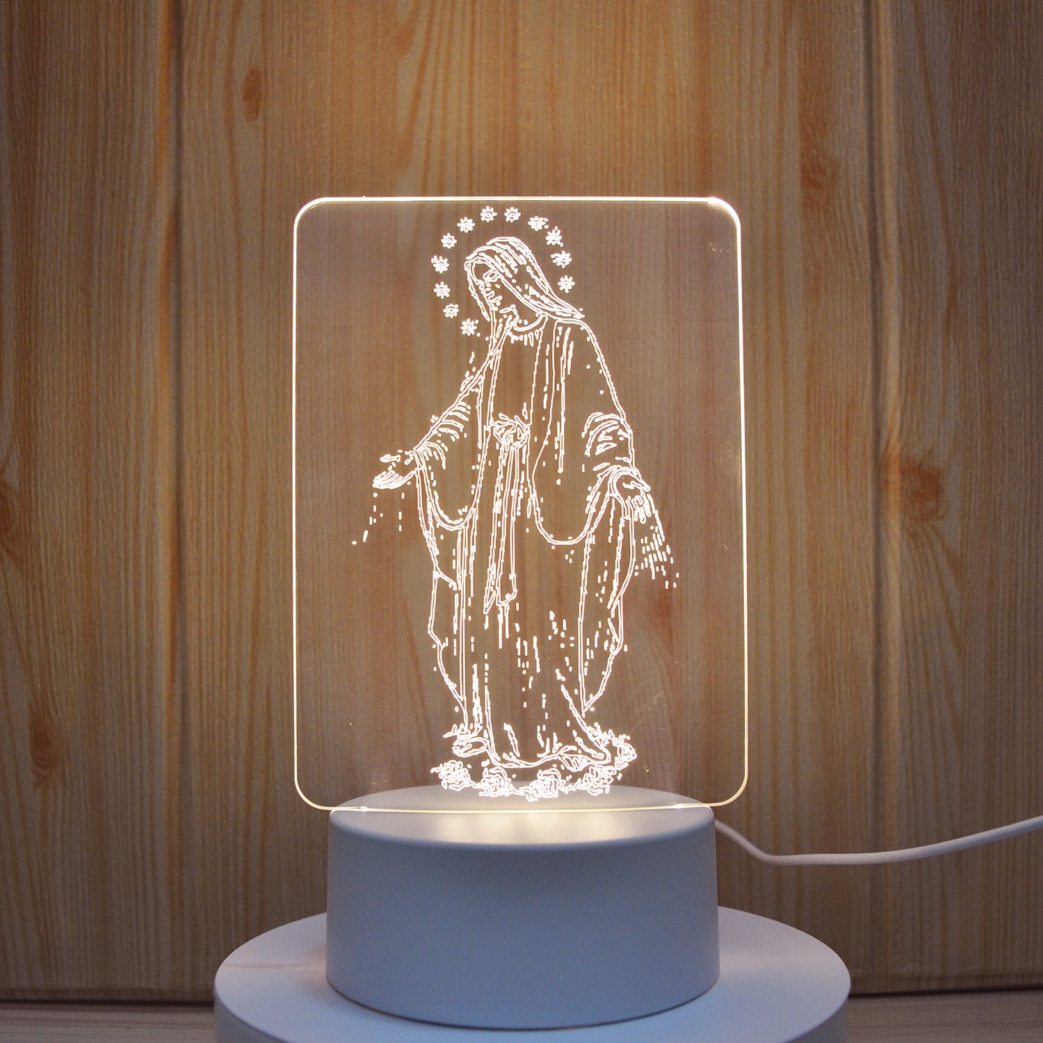 Newish Custom Photo Creative 3D Illusion Anime Lamparas Acrylic Table Desk Base LED Christmas Lamp Kid's Room Decor Night Light