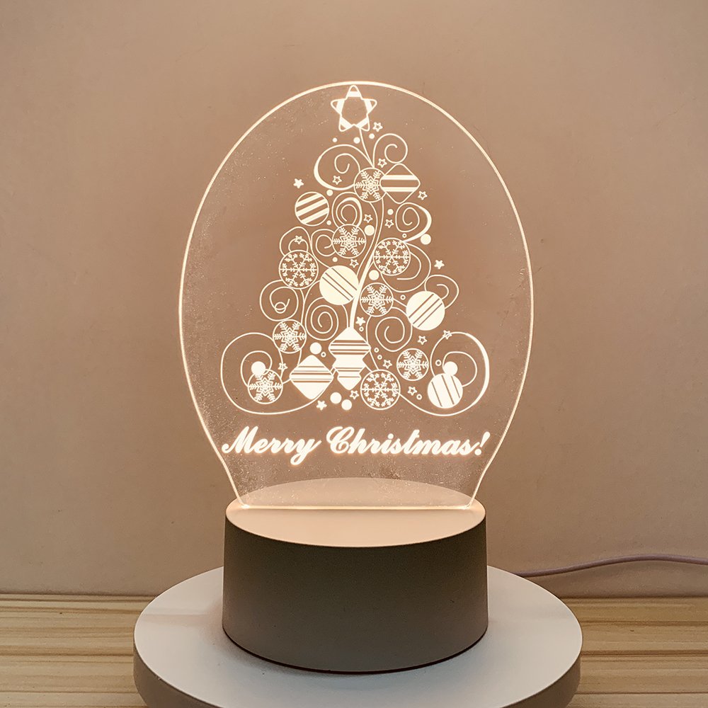 Newish Custom Photo Creative 3D Illusion Anime Lamparas Acrylic Table Desk Base LED Christmas Lamp Kid's Room Decor Night Light