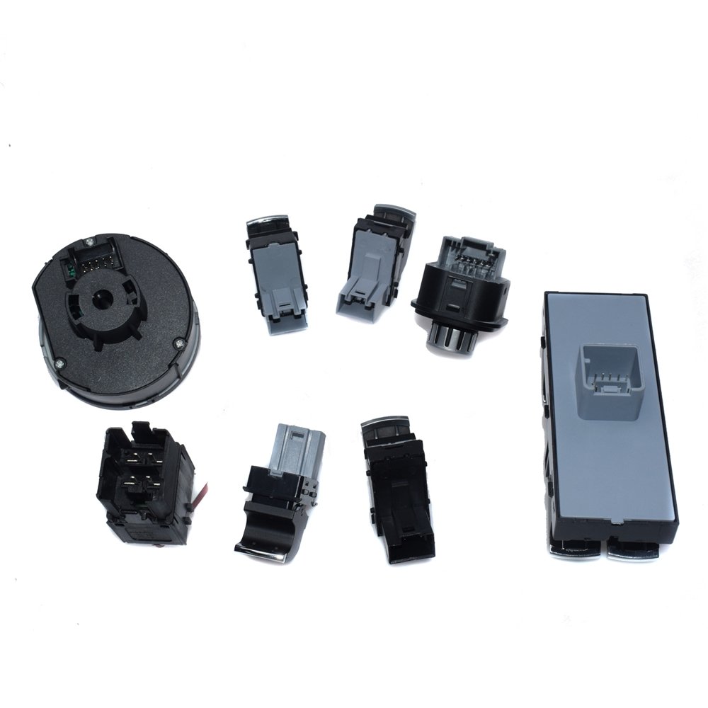 Car Parts 8Pcs OE Chrome Headlight Window Warning Switch for VW Jetta Golf Gti MK5 Rabbit