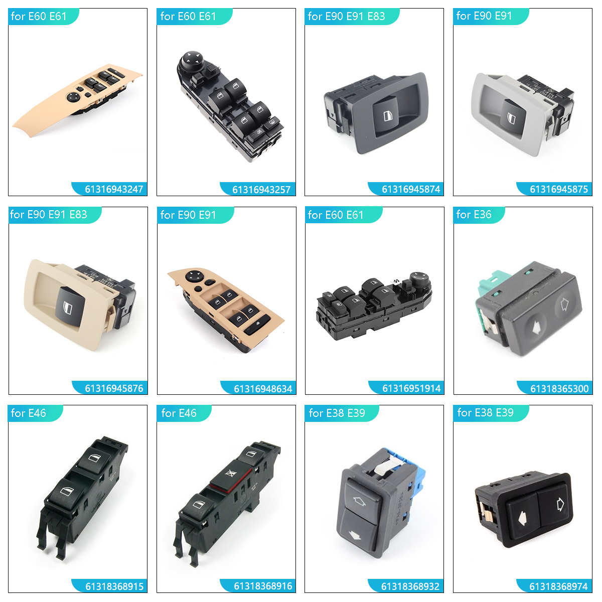 ShungTak Master Power Window Switch Window Lifter Switch Master Switch Spare Parts for Audi A6 A7 Q3 S6 RS6 RS7 4G0959851