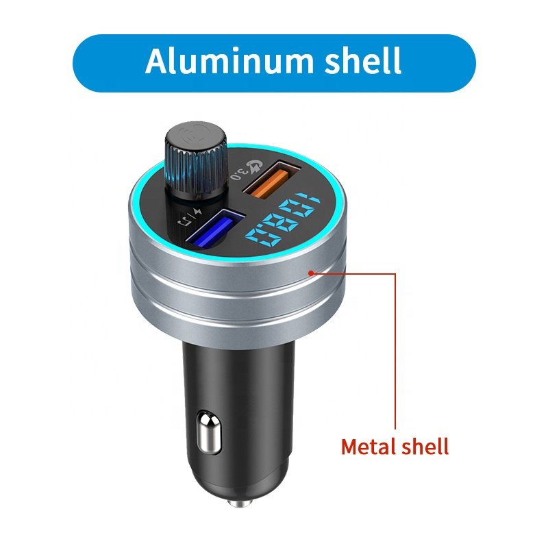 Handsfree FM Transmitter Bluetooth 5.0 Modulator Car Kit Car Audio MP3 Player QC3.0 Fast Charge Dual USB Car Charger
