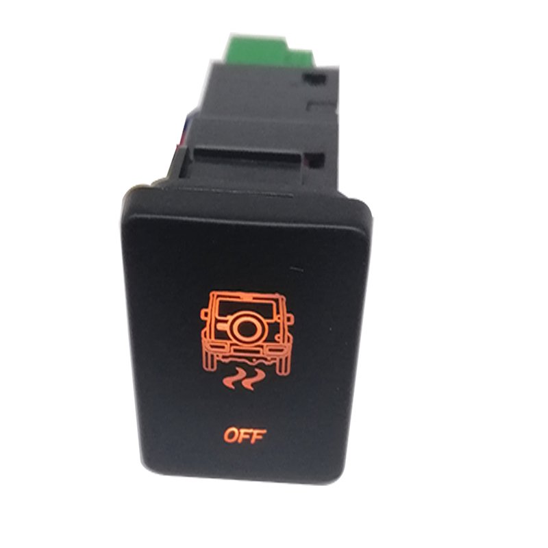 Push Button Switch33*22MM Blue LED Light Bar Push Switch On/Off for Toyot a Landcruise R Yaris RAV4 Auto Change Over Switch