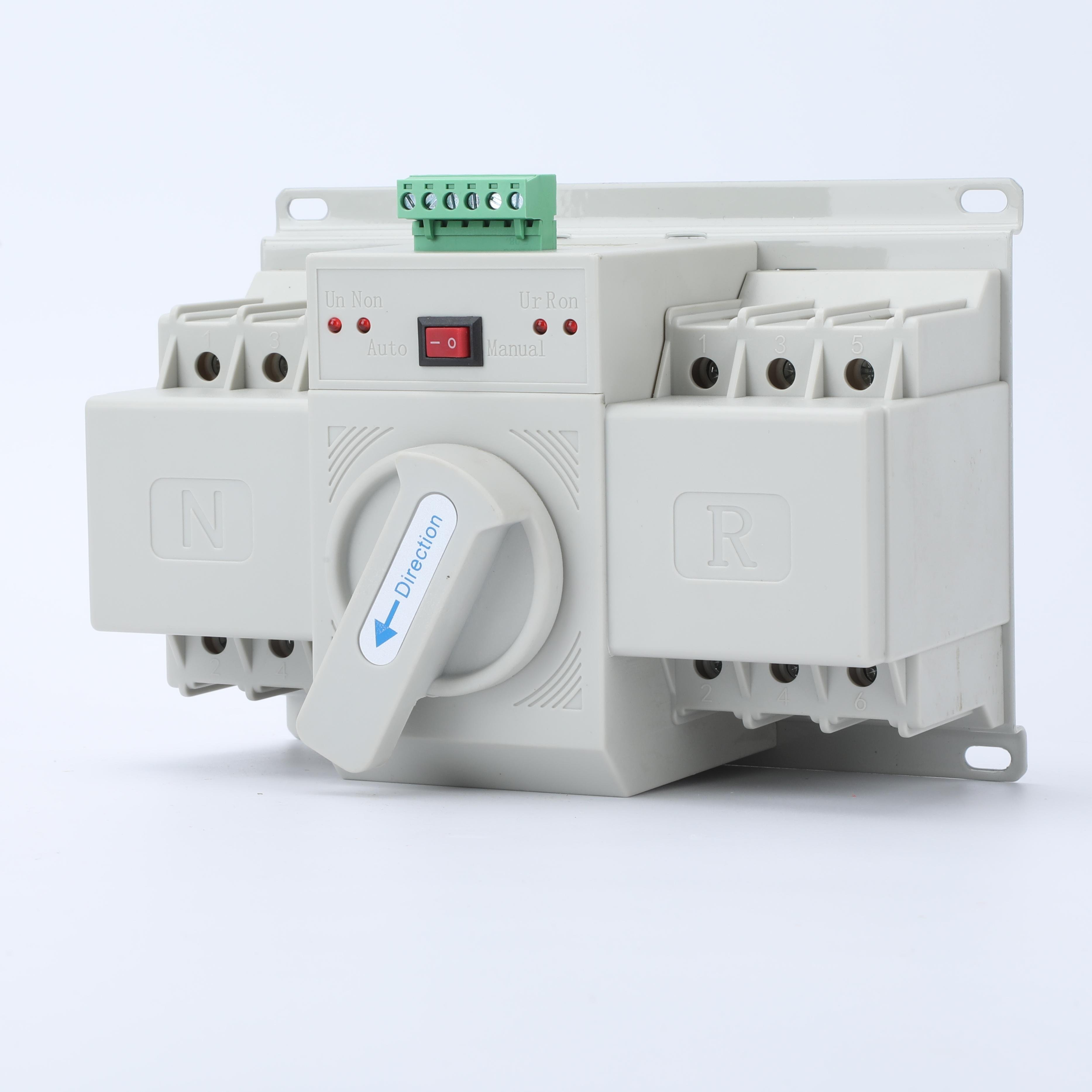 High Quality 16A 20A 32A 40A 63A ATS Dual Power Automatic Changeover Transfer Switch 2P 3P 4P