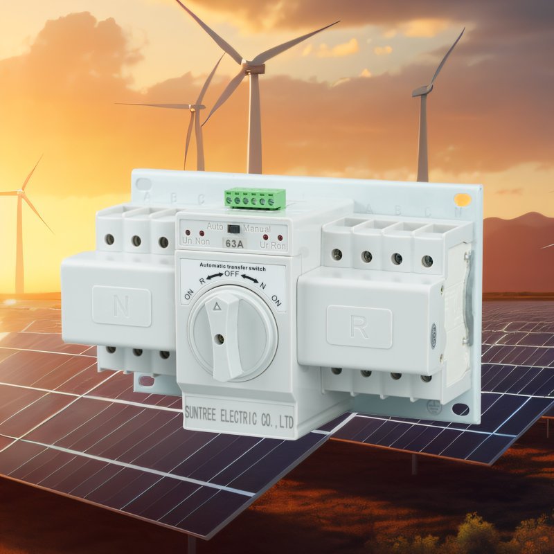 Automatic Transfer Switch for Generator Cb Class Type 40A 50A 63A 100a 400V Changeover Switch Integrated Circuit
