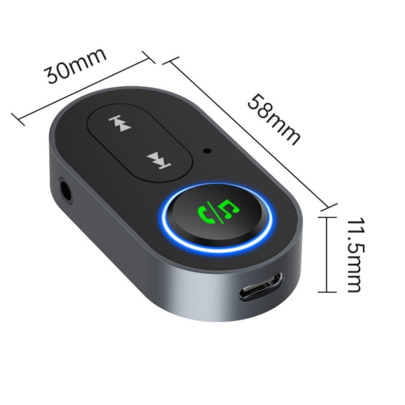 New Car BT Receiver Car Audio Adapter,Long Battery Life Lossless Sound Quality Hands-Free Call Voice Broadcast