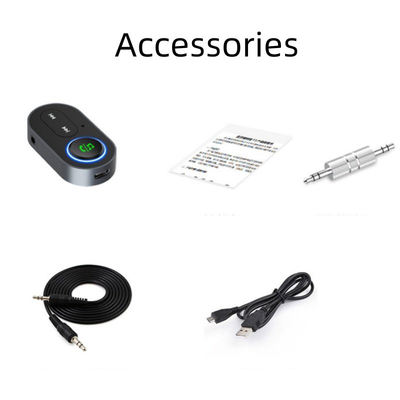 New Car BT Receiver Car Audio Adapter,Long Battery Life Lossless Sound Quality Hands-Free Call Voice Broadcast