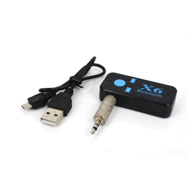 X6 4.1 EDR Bluetooths 4.1V Aux Audio Receiver Adapter 3.5mm Handsfree Car Kit TF Card Play Music Receiver with MIC