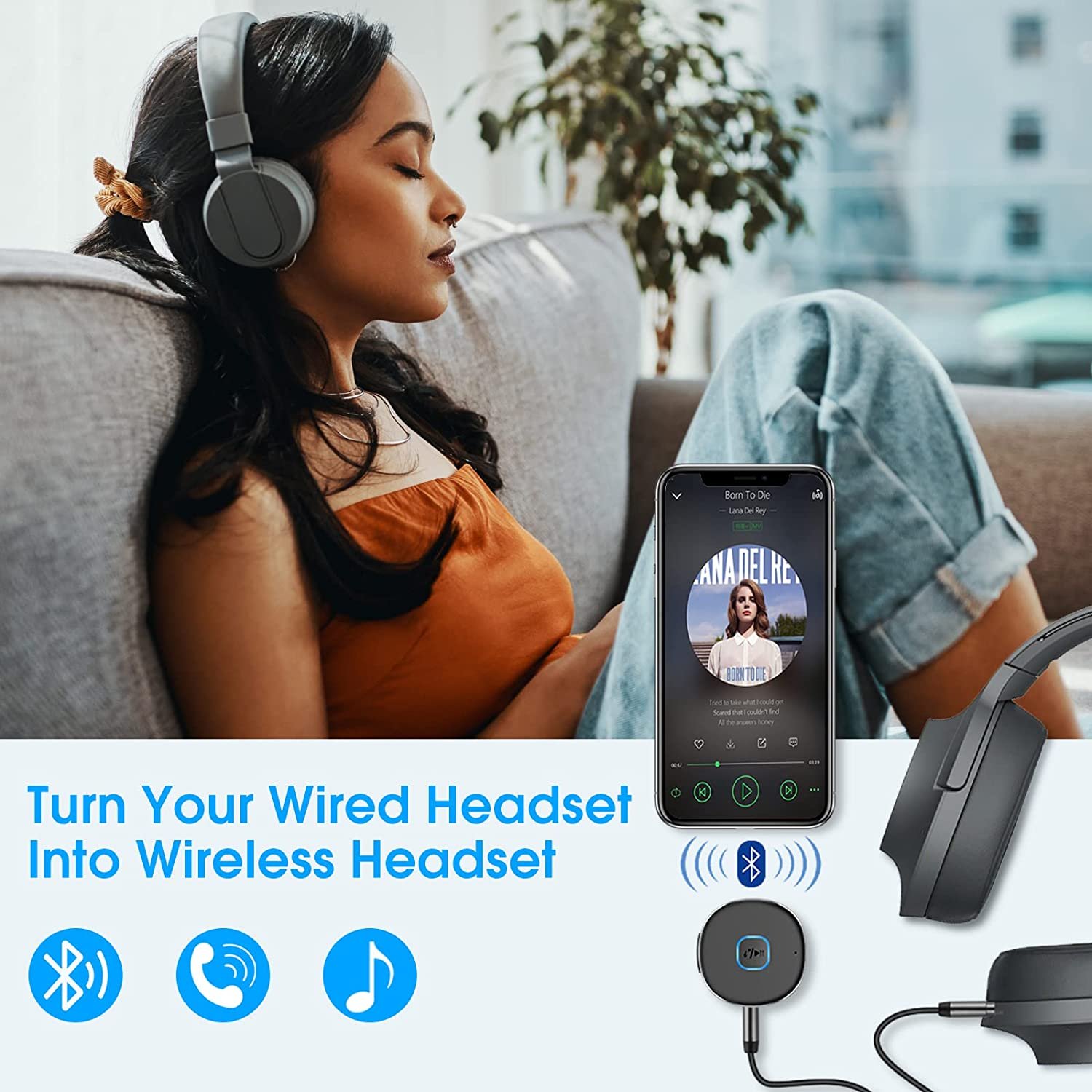 New Design JL-J33 Universal Bluetooth Receiver 3.5mm AUX Wireless Audio Receiver Built-in Mic Bt 5.0 Adapter Handsfree Car Kits