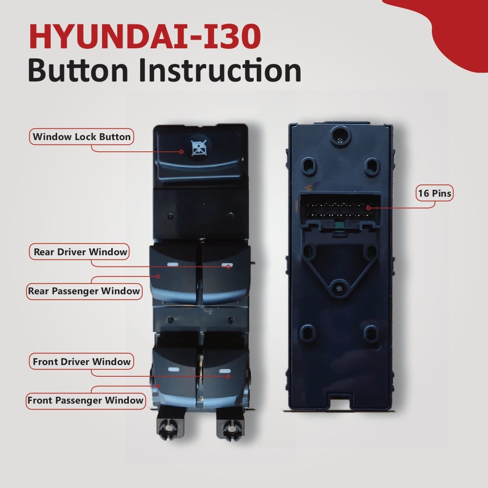 Best Class Tremendous Cost Electric Power Window Master Front Left for Hyundai I30 Affordable Auto Switches