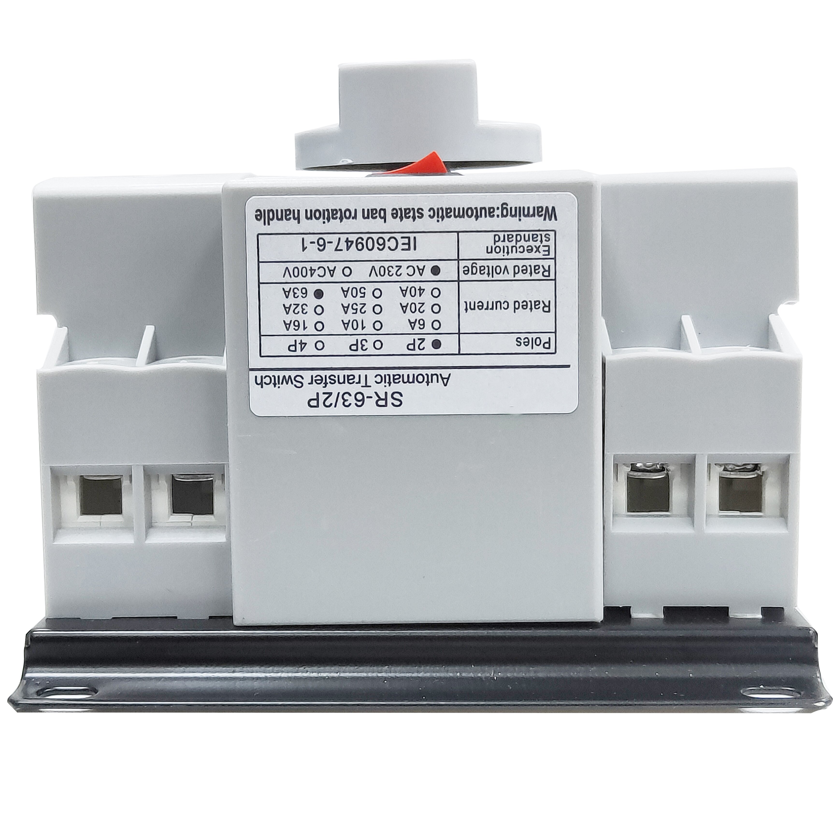 SeanRo ATS 2P 63A 220V Micro Circuit Breaker Dual Power Automatic Transfer Switch/Auto Transfer Switch
