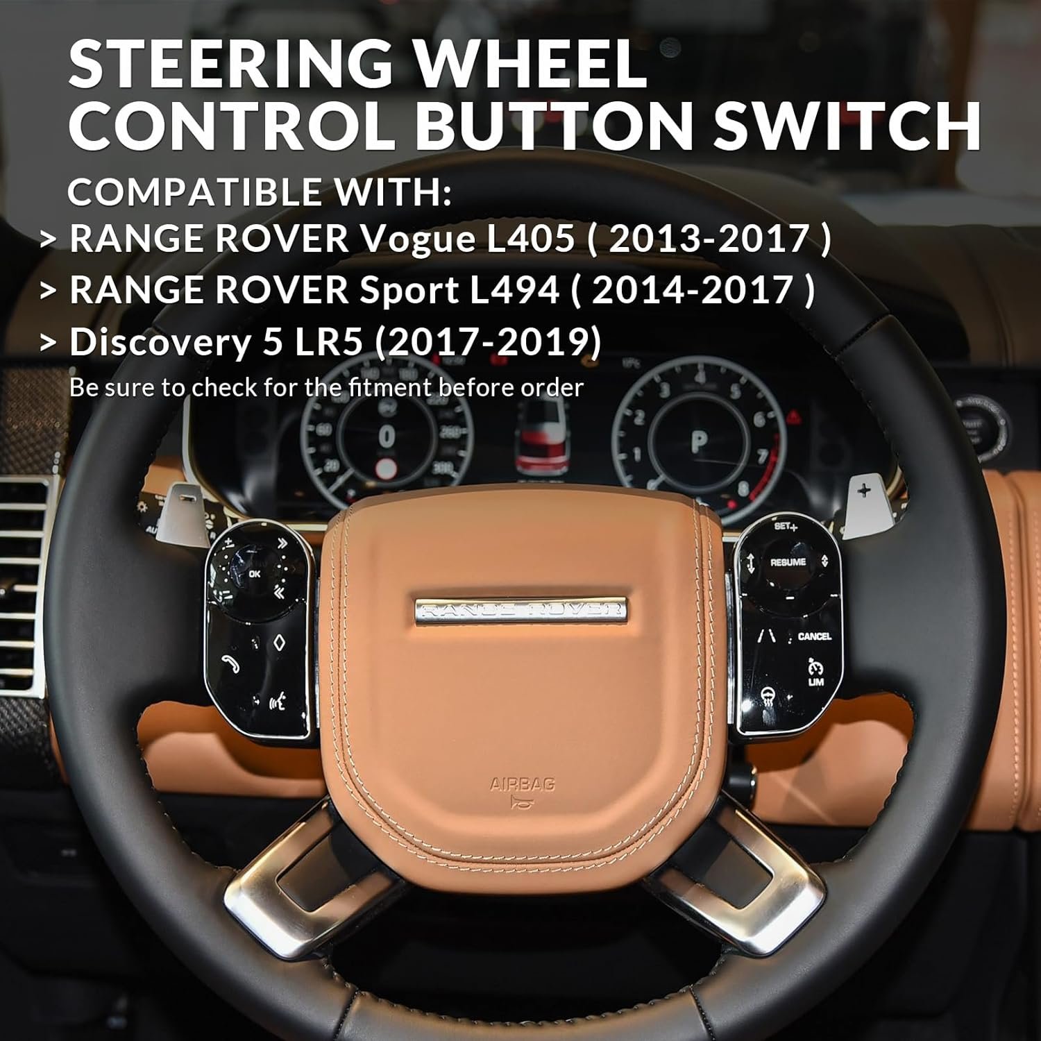 Car Control Button Steering Wheel Switches Set for Range Rover Vogue / Sport 2014-2017 Car Interior Auto Accessories