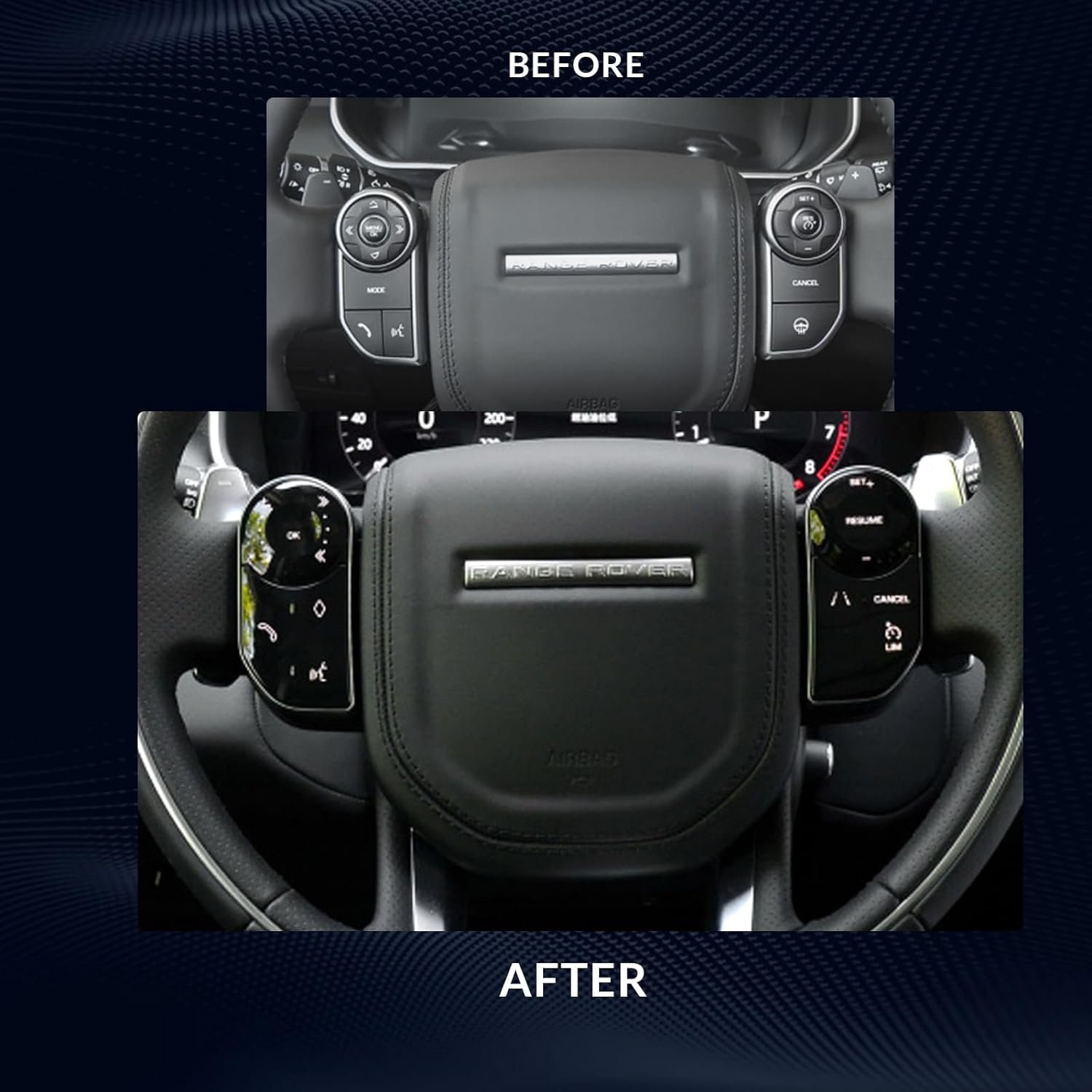 Car Control Button Steering Wheel Switches Set for Range Rover Vogue / Sport 2014-2017 Car Interior Auto Accessories