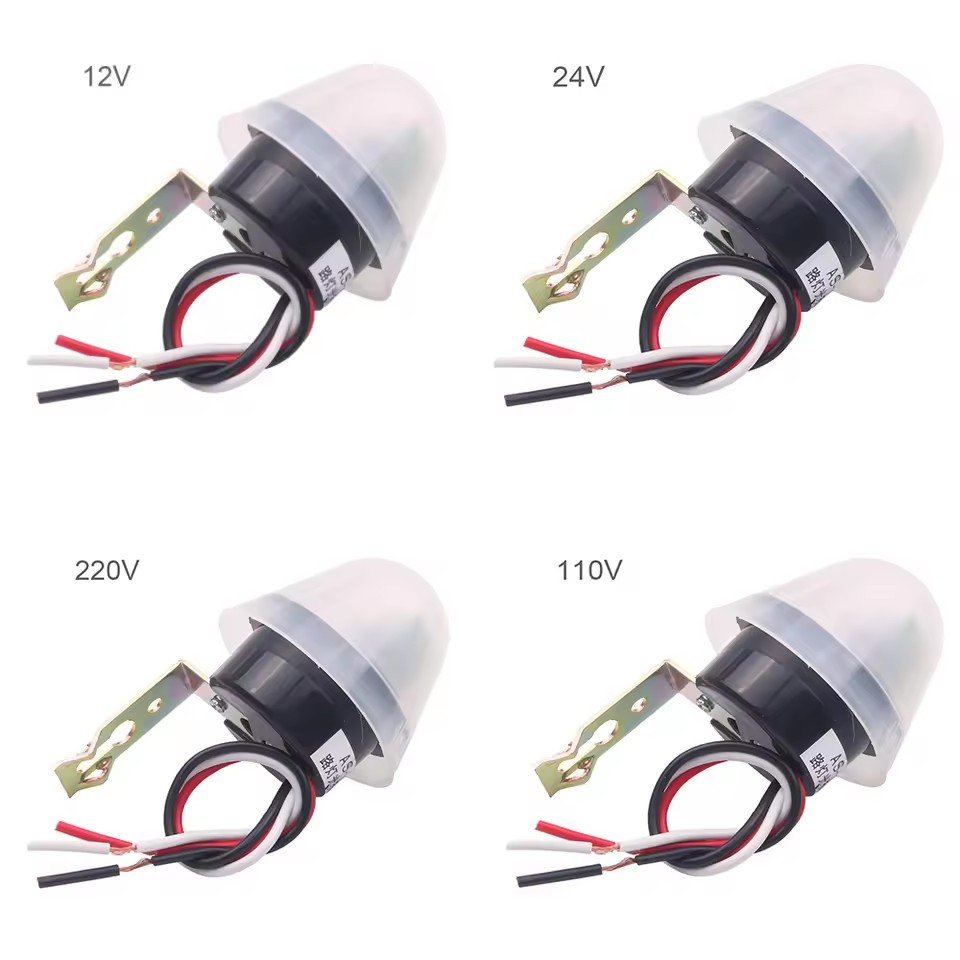 AS-20 Light Control Switch AC 110V 220V DC12-24V Waterproof Sensitive Auto Photo Switch On/Off Photocell Street LED Light Switch