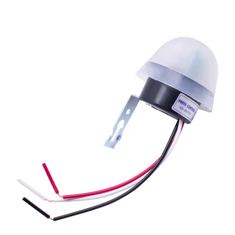 AS-20 Light Control Switch AC 110V 220V DC12-24V Waterproof Sensitive Auto Photo Switch On/Off Photocell Street LED Light Switch