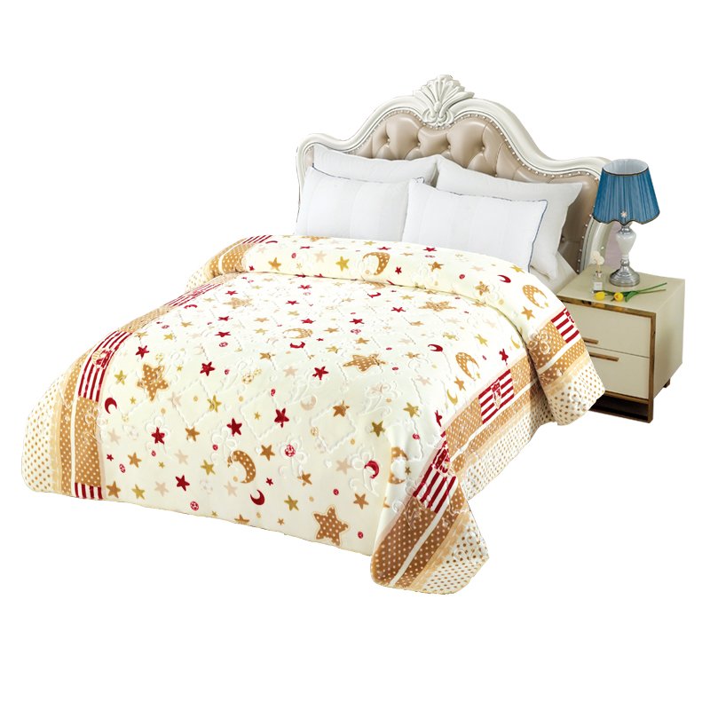 Super Soft Floral Printed Design Quilt 2ply Embossed Mink Plush Sets Cloudy Acrylic Maasai Shuka Blanket Doll