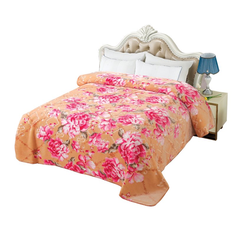 Super Soft Floral Printed Design Quilt 2ply Embossed Mink Plush Sets Cloudy Acrylic Maasai Shuka Blanket Doll