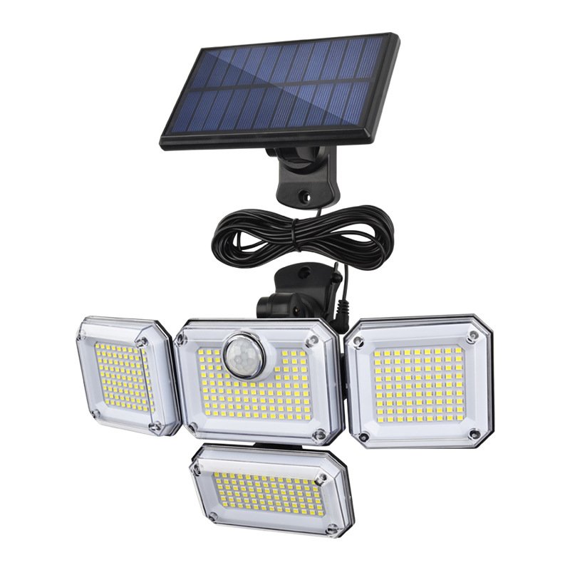 333LED Solar Lamp Outdoor Motion Sensor Human Induction Adjustable Head IP65 Waterproof Multipurpose Solar Power Wall Lights