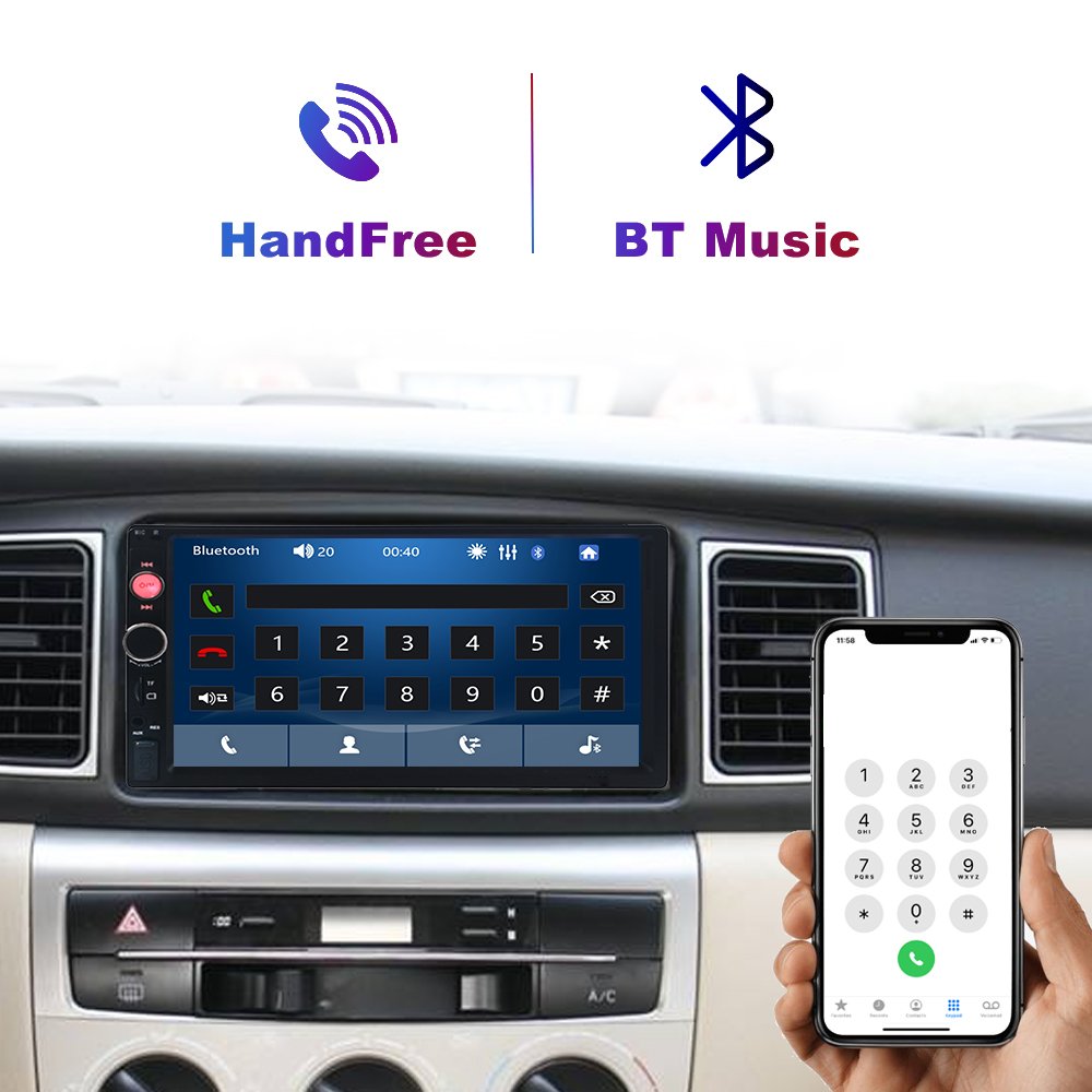 Universal Car Multimedia Car Mp5 Player 7inch Dual Din hd Touch With Usb BT FM Car Stereo Mp5