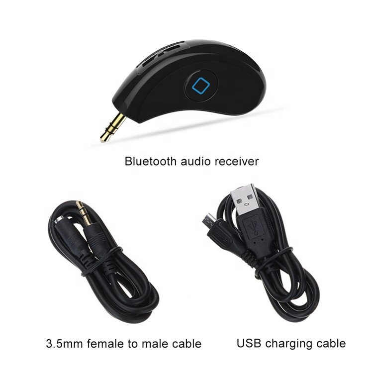 Factory Direct Sale CE ROSH Mini Portable Handsfree Kit Wireless Audio Adaptor 5.0 3.5mm Jack Car bluetooth Audio Receiver