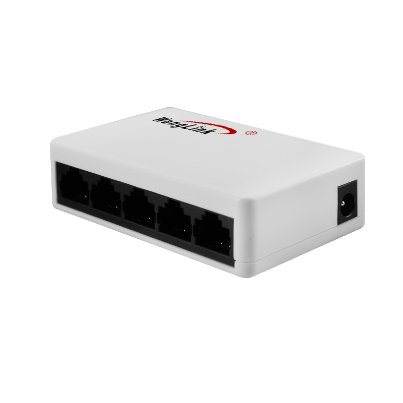 Wanglink 5 Port Network Switch 10/100Mbps Ethernet Switch DC12V Adapter Fast RJ45 Ethernet Switch,White Plastic Housing