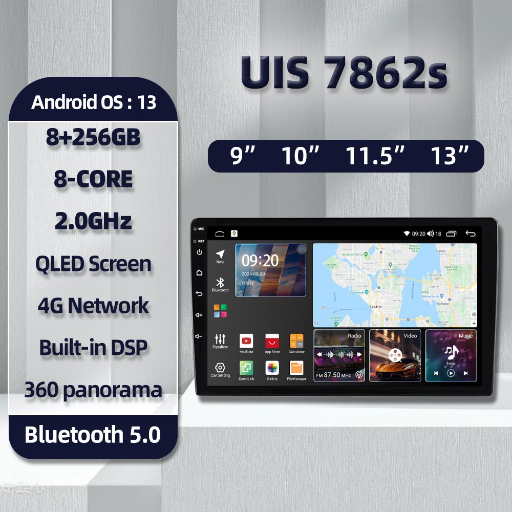 9 Inch Android QLED Screen Car Multimedia System Stereo Radio Autoradio FM AM RDS GPS WIFI for Toyota Camry 2002-2008