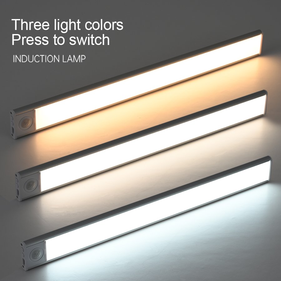 2021 Wholesale Rechargeable LED Motion Sensor Light Battery Operated Remote Control Switch Modern Kitchen Cabinets Closets