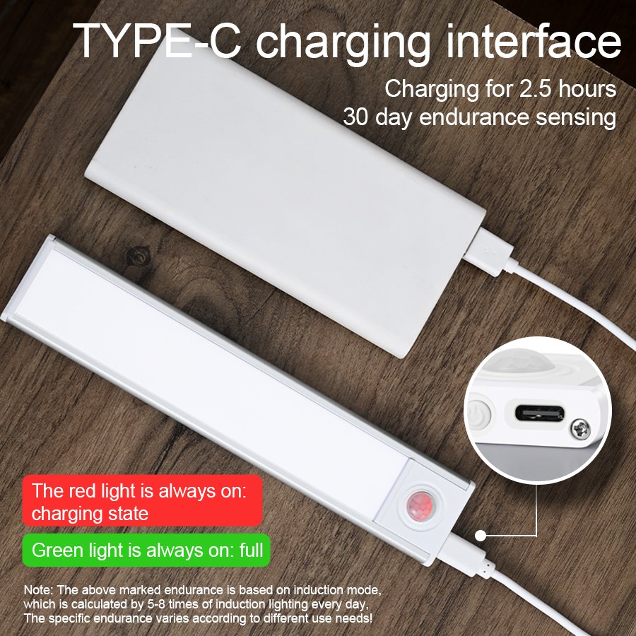 2021 Wholesale Rechargeable LED Motion Sensor Light Battery Operated Remote Control Switch Modern Kitchen Cabinets Closets