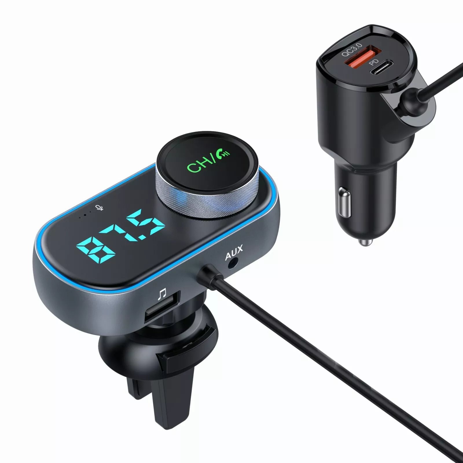 New Handsfree Bluetooth FM Transmitter Wireless Radio Adapter Car Kit Mp3 Player USB