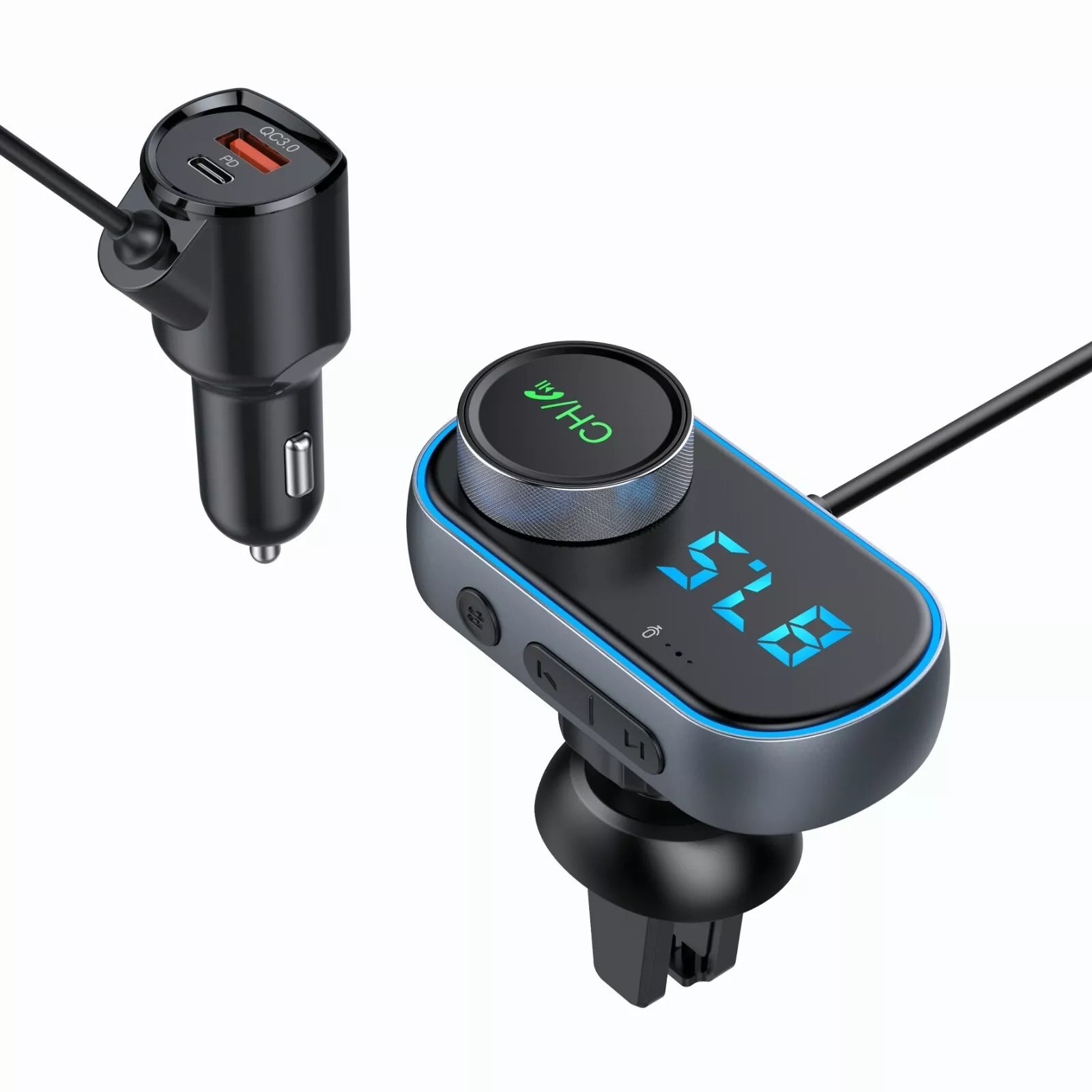 New Handsfree Bluetooth FM Transmitter Wireless Radio Adapter Car Kit Mp3 Player USB