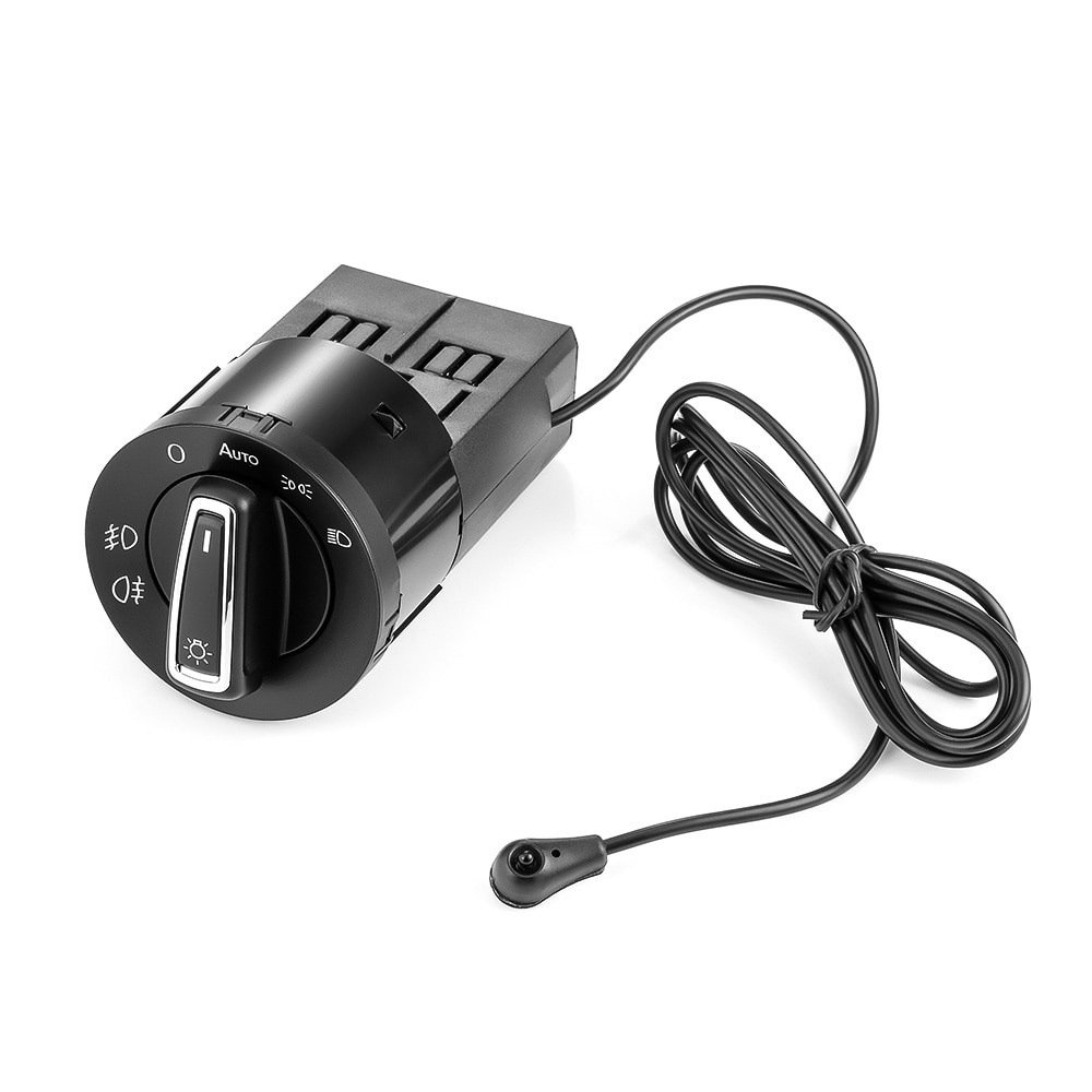 1C0941531 Auto Headlight Control Switch Chrome Switch Plug for VW Polo Golf 4 Jetta MK4 Passat B5 Fog Lamp Knob Polo Cars