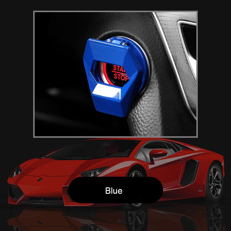 Car Engine Start Stop Switch Button Cover Decorative Auto Accessories Push Button Sticky Cover Car Interior