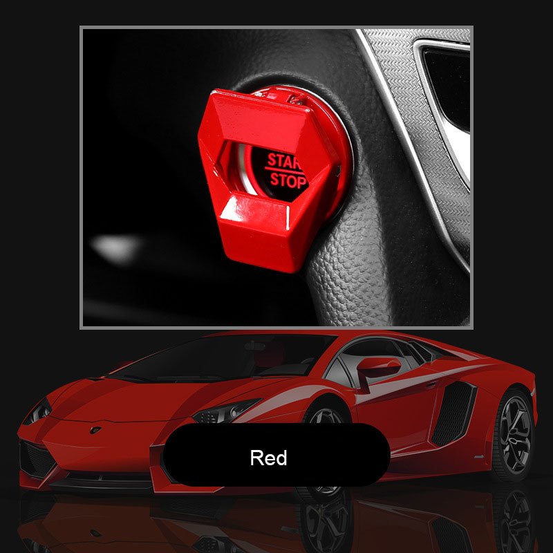 Car Engine Start Stop Switch Button Cover Decorative Auto Accessories Push Button Sticky Cover Car Interior