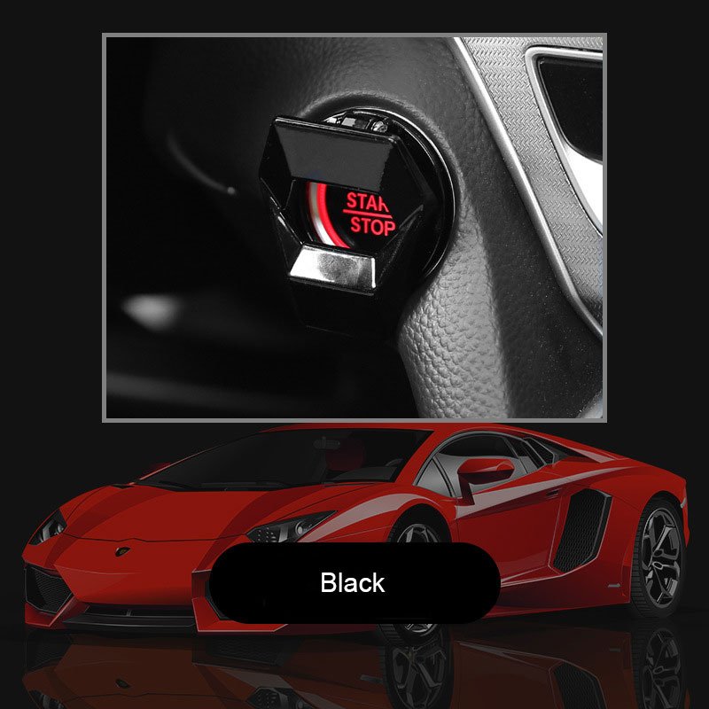 Car Engine Start Stop Switch Button Cover Decorative Auto Accessories Push Button Sticky Cover Car Interior