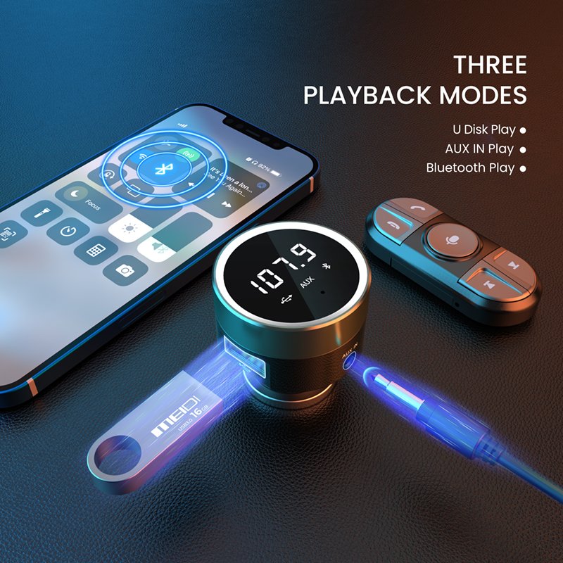 Multifunctional New Steero Radio Car Kit Double USB Charger Cigarette Lighter Bluetooth Adapter Mp3 Bluetooth Universal 50g