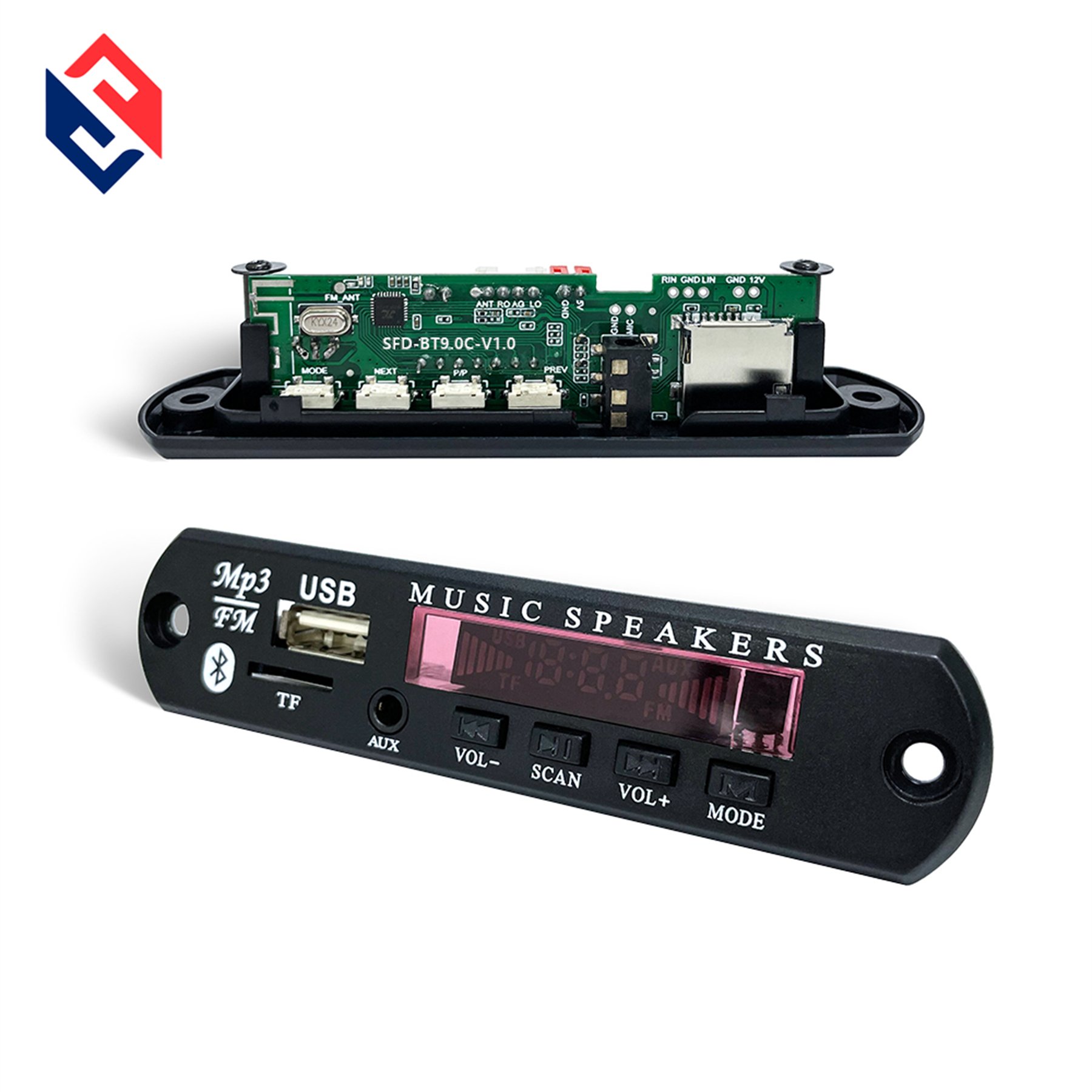 Hot Sell 12V Decoder Module USB MP3 Players Kit China Manufacturer MP3 BT Cables Fm Radio with Usb Tf Card Music Player BTV09