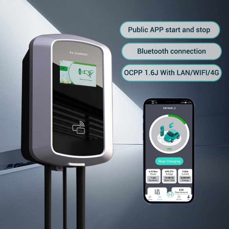 3.5kW Type 2 IP55 OCPP 1.6J Electric Car Ev Charging Station CE ROHS FCC Approved Ev Charger Wallbox