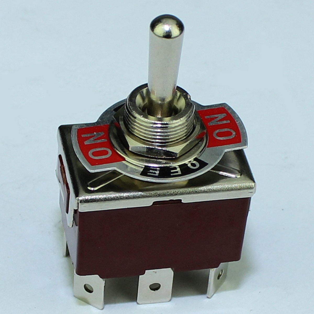 15A Toggle Switch DPDT (ON)-OFF-(ON) Momentary Electrical 6 Pins Toggle Switches With PCB Terminals for Car Auto Truck Boat
