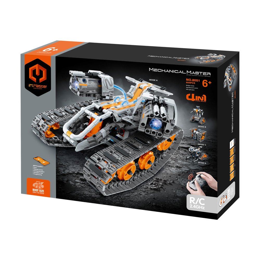 Manufacturer 4 in 1 RC 2.4G Toy Brick Building Car RC Trucks Bluetooth Remote Control Car Kit with APP Programming