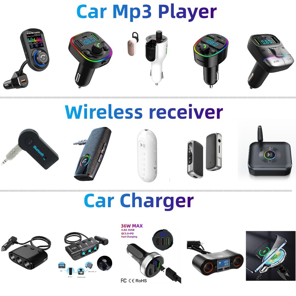 New GXYKIT BT 5.1 Wireless Audio Transmitter Mini 3.5mm Aux Handsfree Bluetooth Stereo Music Adapter Car Kit Bluetooth Receiver