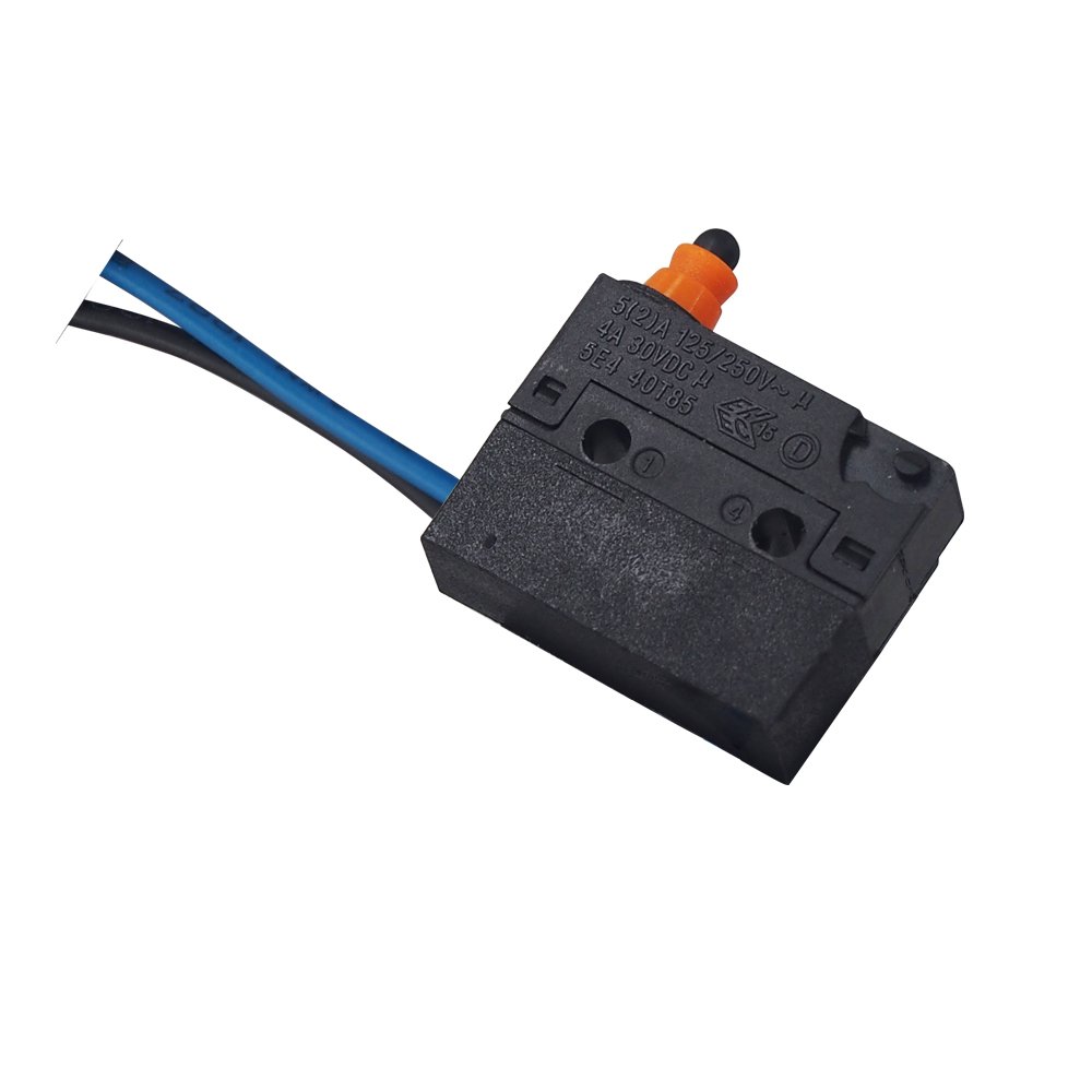5A 2Pin Snap Action Microswitch IP67 Waterproof Micro Switch SPST NC NO Micro Switch With Custom Wire