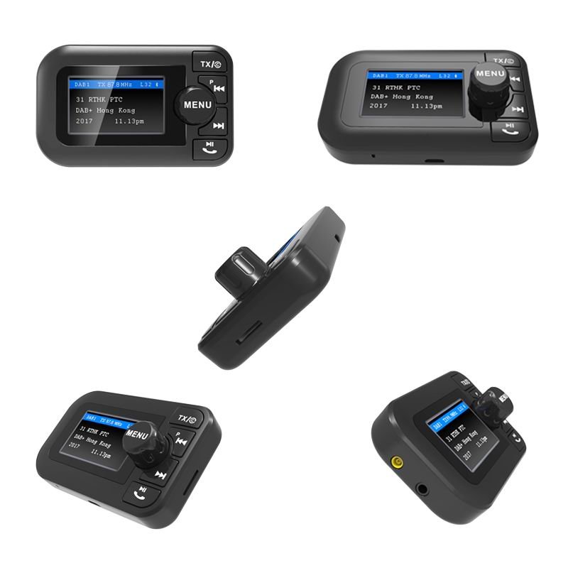 New High Tech 2.3 Inch LCD Screen DAB Raeceiver BT4.2 Handsfree FM Transmitter Car bluetooth Handsfree Kit Presets 60 Stations