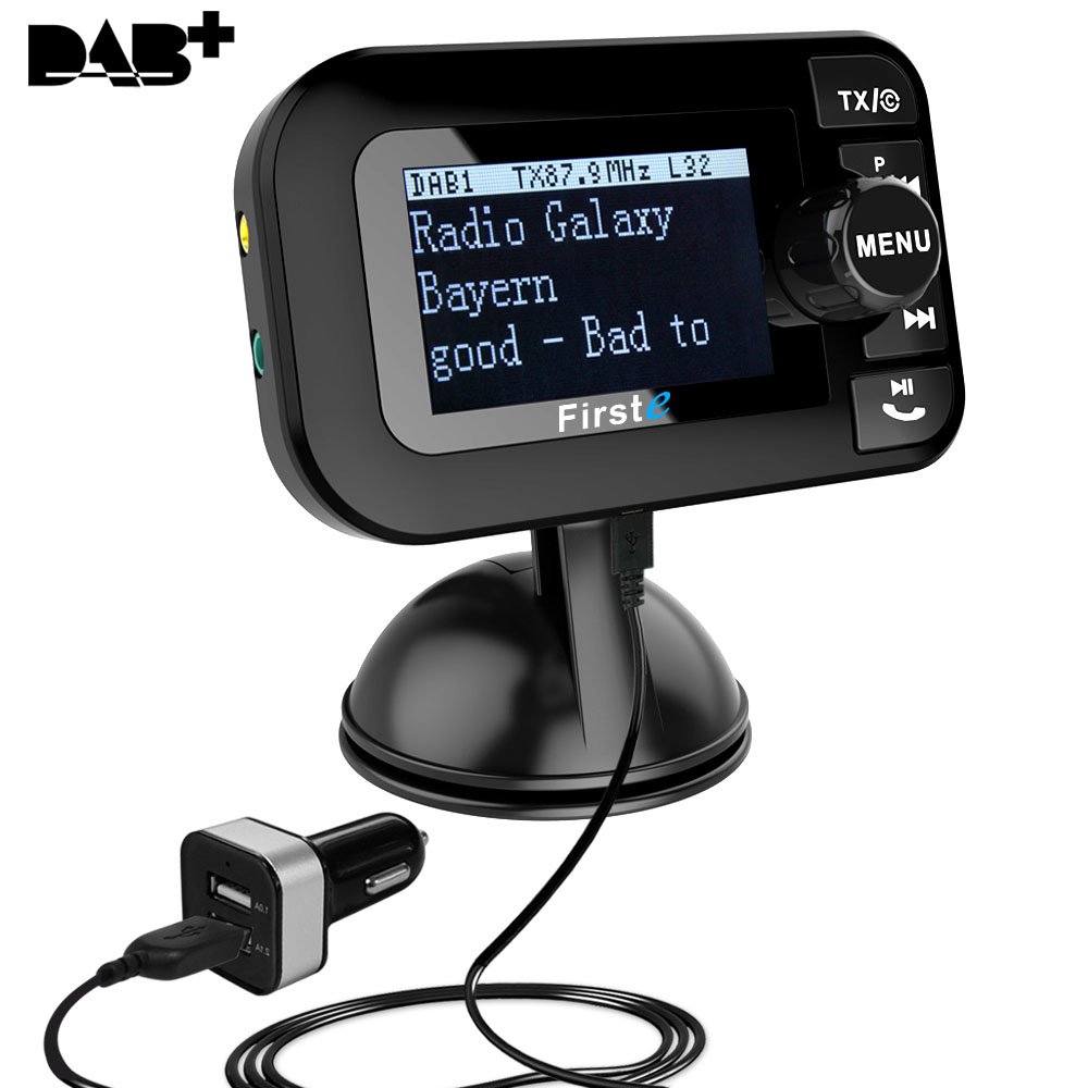 New High Tech 2.3 Inch LCD Screen DAB Raeceiver BT4.2 Handsfree FM Transmitter Car bluetooth Handsfree Kit Presets 60 Stations