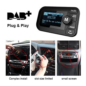 New High Tech 2.3 Inch LCD Screen DAB Raeceiver BT4.2 Handsfree FM Transmitter Car bluetooth Handsfree Kit Presets 60 Stations