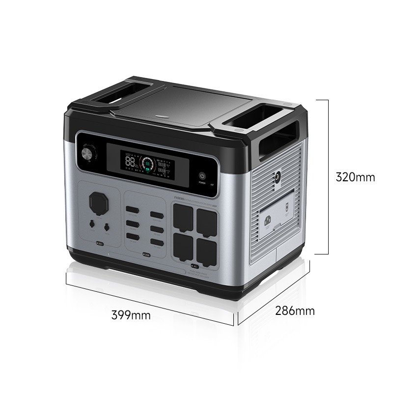 Lifepo4 Portable Solar Generator 2400w Power Bank Portable Power Station Kit With Solar Panel Charger