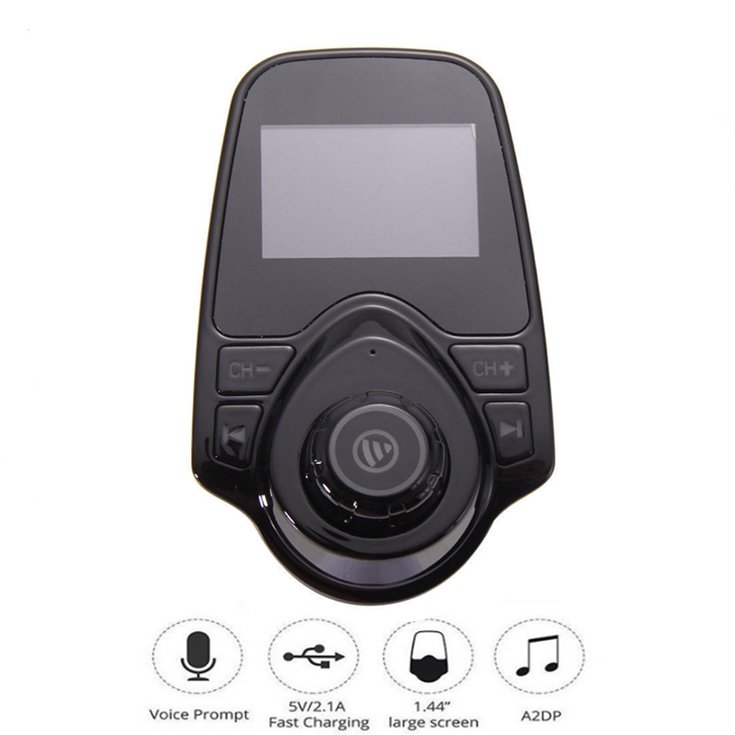 FM Transmitter BT 5.0 Car Kit Handsfree AUX MP3 Music Player Support TF Card Playback 5V 2.1A USB Car Charger